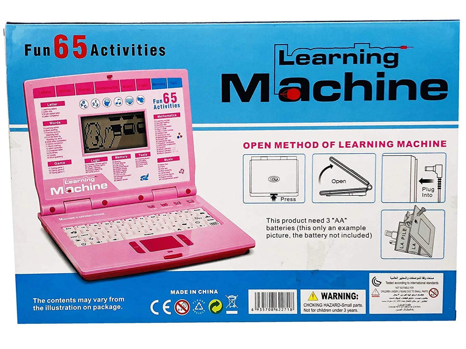Learning Machine Laptop with Mouse, Educational Lwearning Toys for Kids, Play and Learn Game, 65 Activities Learning Game for Childrens