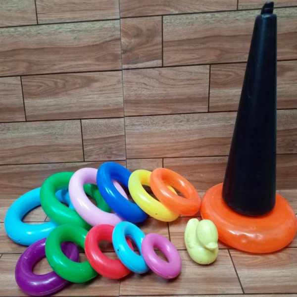Rainbow Ring Tower Kids Ring Game Educational Toy - Image 3