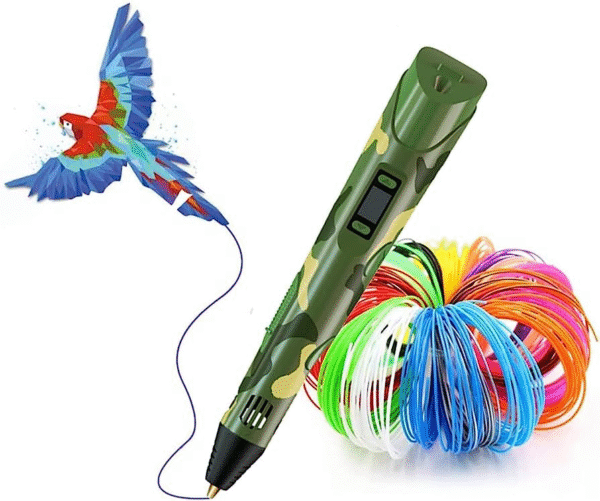 3D Pen 3D Printing Pen PLA Drawing Printer Pen LCD Display with 3 Colors Random Filament Refills, Art Crafts Gift for Kids Adults