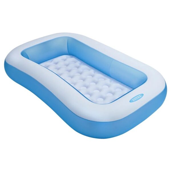 INTEX 65" x 39" x 11" Rectangular Inflatable Kiddie Pool Blue - Image 2