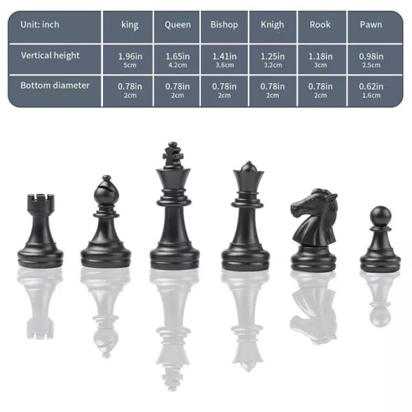 2 in 1 Travel Magnetic Chess and Checkers Board Game (Foldable) - Image 8