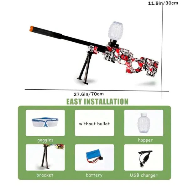 AWM Electric Gel Ball Blaster, High Speed Automatic Splatter Ball Blaster - Image 2