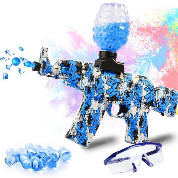 Electric Gel Ball Blaster Gun AK47 Splatter Blasters Automatic, Ball Blaster for Splat Gun Automatic Outdoor Activities-Boys and Girls Fighting Shooting Team Game