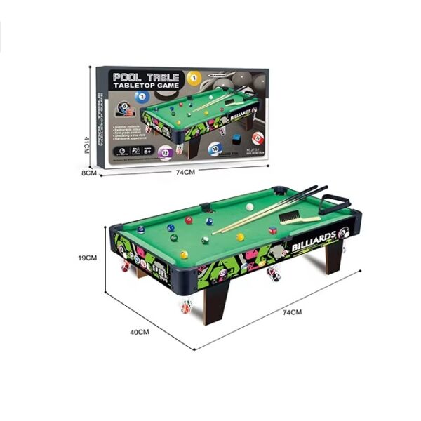 New Design Graffiti PVC Cover Fun Kids Billiard Game Table Wooden Game Table For Children - Image 2
