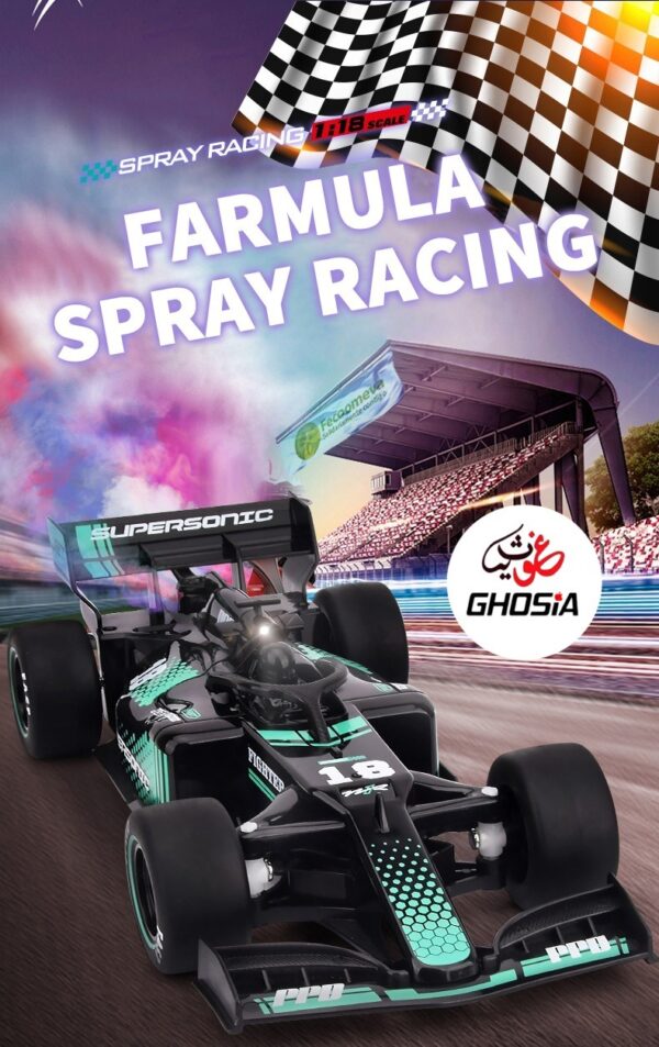RC Spray Runner Car with Sounds Lights and Smoke-Remote Control Car for Kids - Image 12