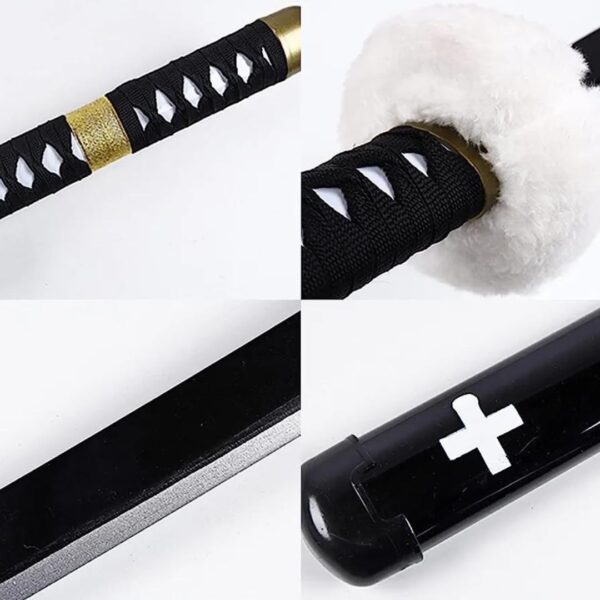Kawaii Kart | One Piece Cosplay Sword Trafalgar D. Law Life Size Kikoku Replica Wooden Katana - 104 cm | Perfect for Anime Gift, Anime Cosplay, Anime Merchandise Collectibles - Image 3