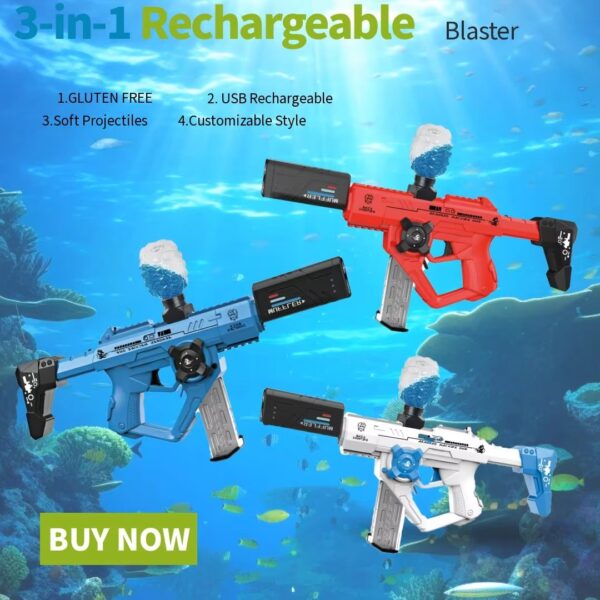 3 in 1 Armed Machine Gun | Rechargeable Blaster Gun - Image 5