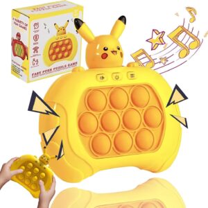 Cartoon Fast Pop Game it Handheld Games - Quick Push Bubble Light Up Sensory Fidget Toys for Kids - Christmas Birthday Gifts for 3-12 Year Old Girls Boys