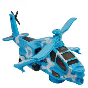 Bump And Go Action Color Combat Helicopter Toy With 3D Lights And Build In Melody