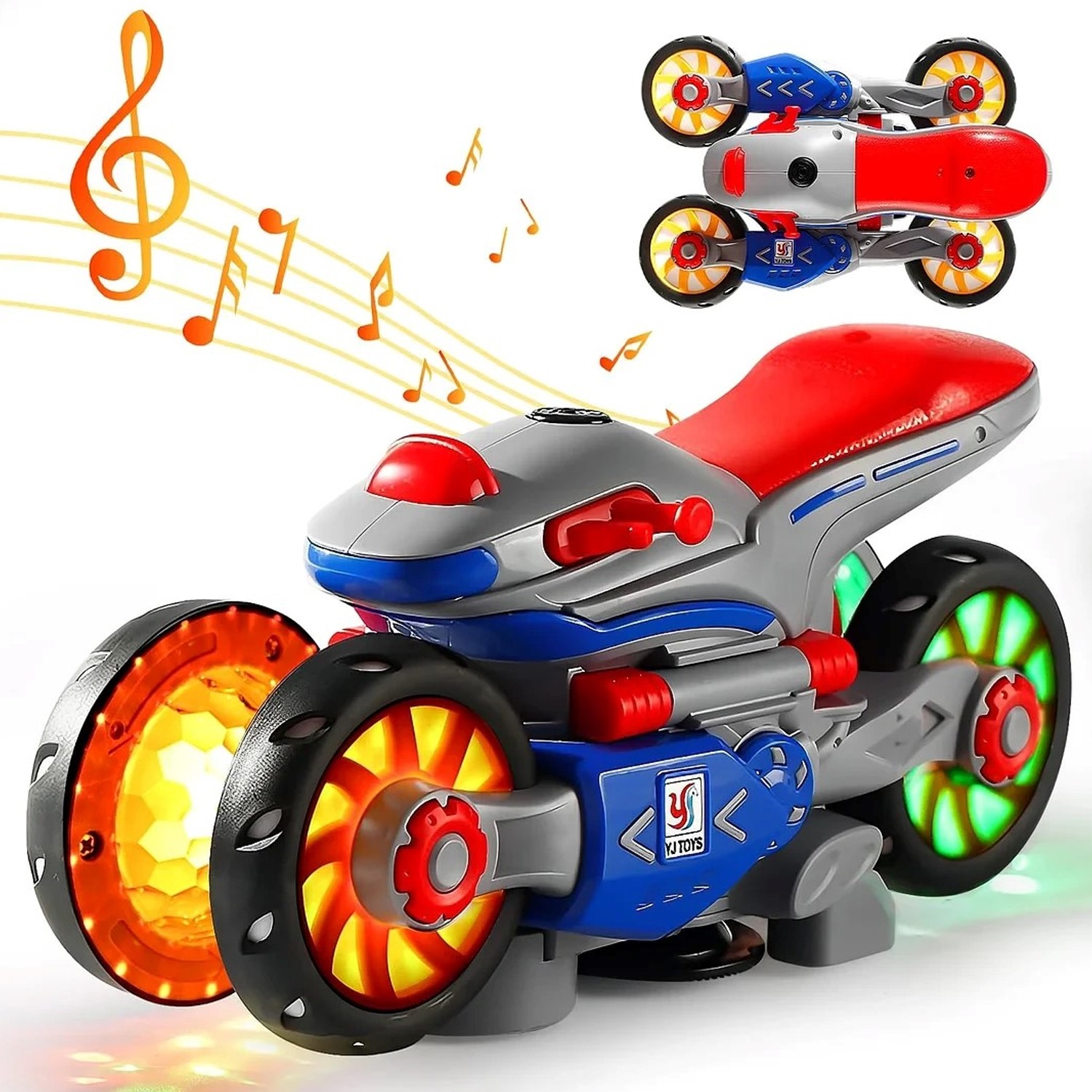 Kids Game Toys For Girls Toys For Boys New Toys For Kids Kids Toys LED Light Toy Cell Operated Bike Stunt Car