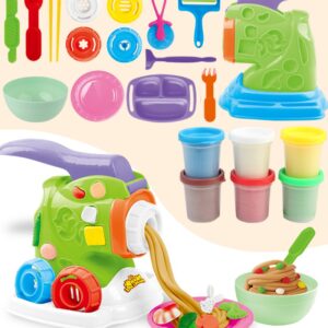 Play Dough Set for Kids, Ice Cream Machine Kitchen Creations, Creative DIY Toy Clay Set with Molds Tools, Art Crafts Gift for Toddler Ages 3 and up Girls & Boys