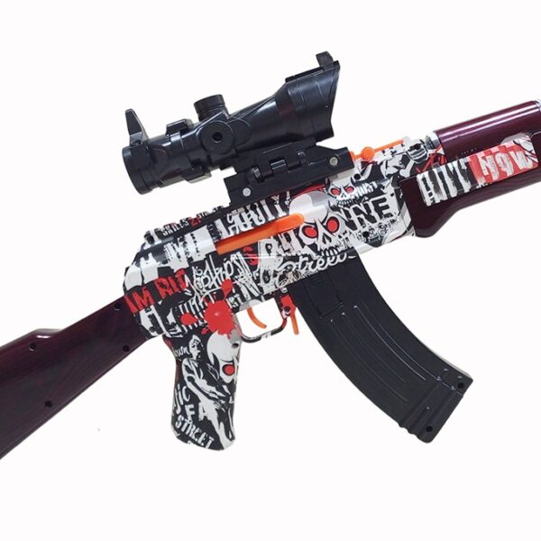 A-47 Gel Blaster Manual Reload & Automatic Electric Rechargeable - 2 in 1 Toygun With Goggles - Image 4